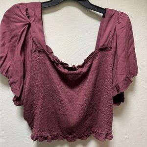 Torrid 5X crop smocked top NWT
